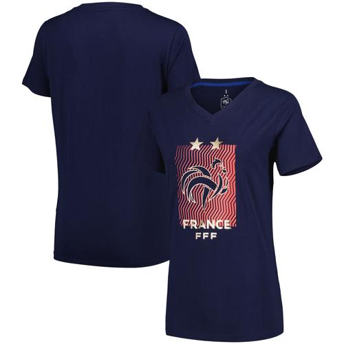 T-Shirt France À Grand Écusson - Marine - Femme