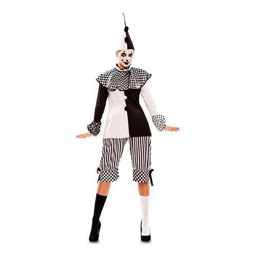 D?Guisement De Arlequin Blanc Et Noir Pour Femme (Taille M-L)