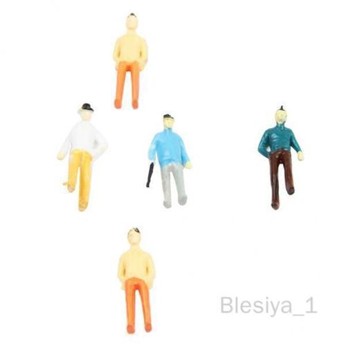 Blesiya Figurines Miniatures Peintes En Couleur, 4x5 Pièces, Scène De Disposition Du Train, 75cm
