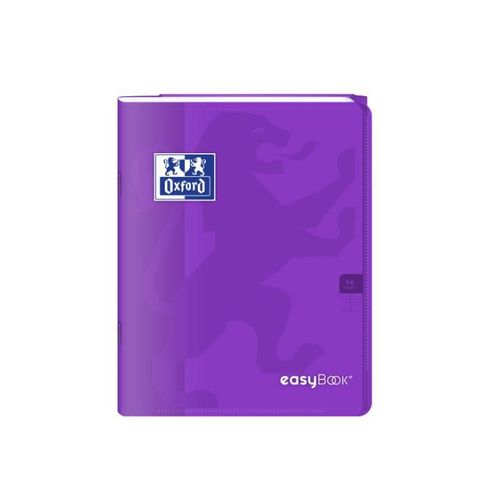 Oxford Cahier Easybook Agrafé 17x22 96 Pages 90g Violet