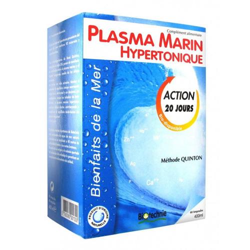 Biotechnie Plasma Marin Hypertonique 40 Ampoules 