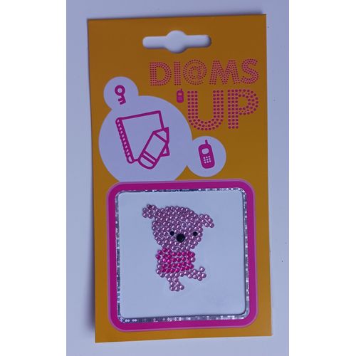 Stickers Ourson Rose En Strass De 4 Cm