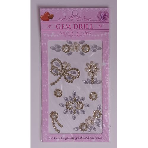 Stickers Libellule En Strass Argentés