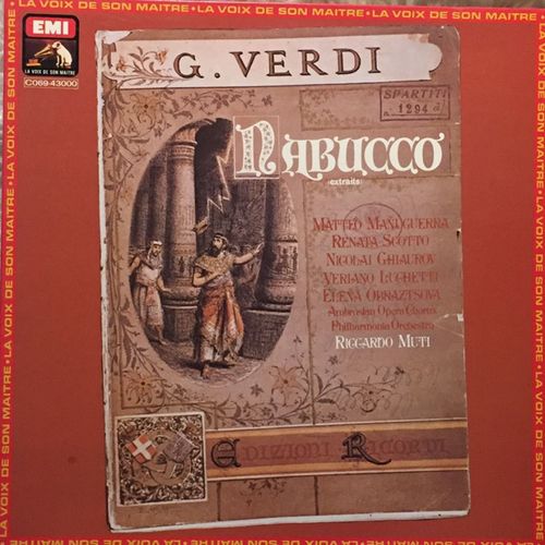 [Disque 33 T Vinyle] Verdi, Nabucco, Riccardo Muti, Philharmonia Orchestra, Pathe Marconi, Emi, La Voix De Son Maitre (1978)