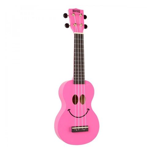 Mahalo U-Smile-Pk - Ukulele Smiley Rose + Housse