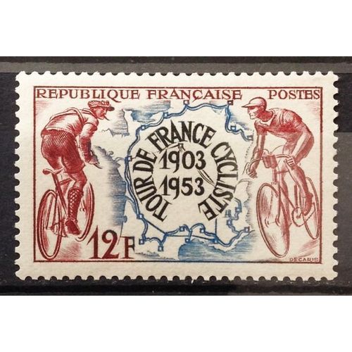 Tour De France Cycliste 12f (Superbe N° 955) Neuf* - France Année 1953 - N20941