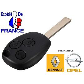 Coque De Clé Plip 3 Boutons Télécommande + Lame Pour Renault