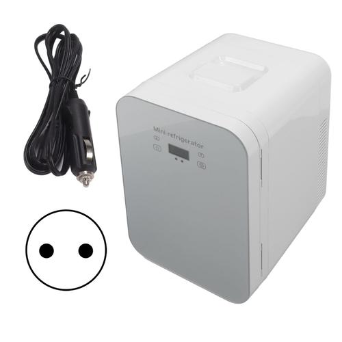 Yagri Mini Réfrigérateur, 8L Mini Réfrigérateur Bonne Dissipation de la Chaleur Portable Cooler Warmer Réfrigérateurs Mini Réfrigérateurs pour Voiture Home Office Hotel(EU)