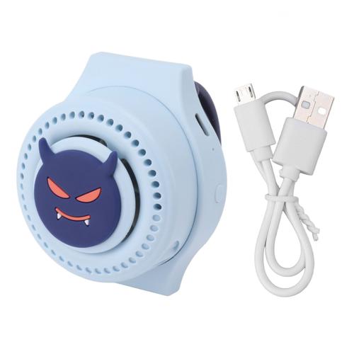 Yagri Mini Ventilateur de Montre, Dessin animé USB Chargeant le Ventilateur de Poignet de Montre Silencieux Portable Compact pour les Déplacements à L'intérieur et à L'extérieur du