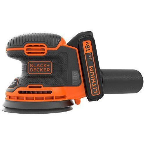 BLACK+DECKER BDCROS18-QW Ponceuse excentrique 18 V, Orange, Set de 4 Pièces