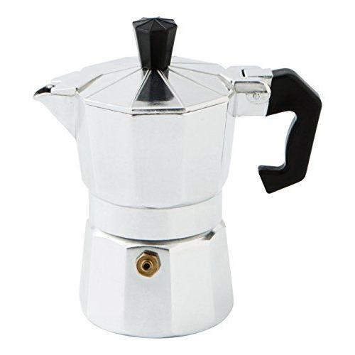 Quid 7579001-Aluminium Cafetière 1tasse Cesena Quid, Couleur Acier, 12x 7x 13cm