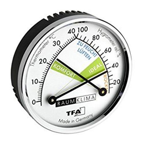 Thermomètre TFA Thermomètre intérieur analogique en noyer 12.1009