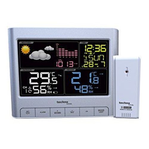 Technoline WS 6449 Station météo avec indicateur LED (argent)