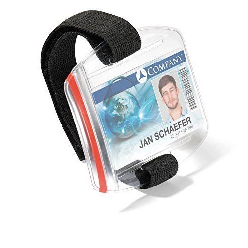 Durable 841419 Boîte De 10 Porte-Badges De Sécurité Avec Brassard Ajustable 54 X 86 Mm
