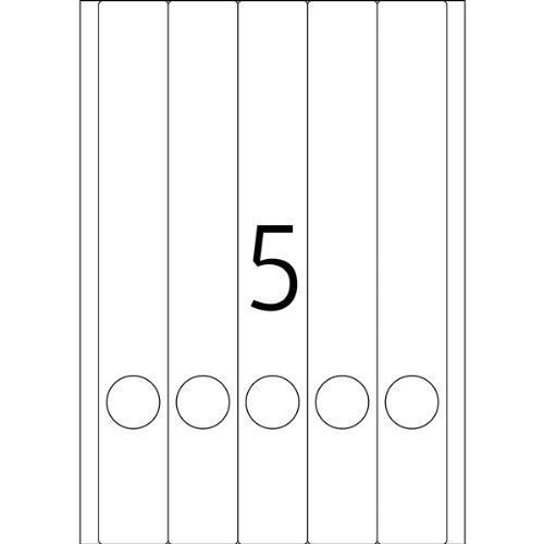Herma 5130 Étiquettes Classeur 38 X 297 A4 125 Pièces Blanc