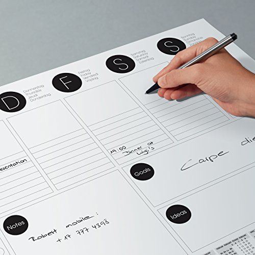 Sigel Ho506 Sous-Main Block Papier Avec Calendrier Sur 2 Ans 30 Feuilles 42 X 29,7 Cm