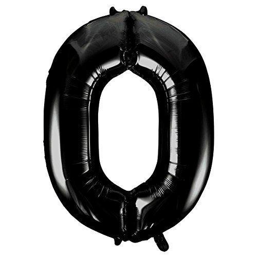 Unique Party - 55860 - Ballon Géant - Numéro 0, 86 Cm, Noir