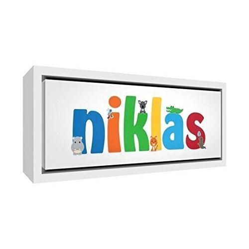 Little Helper Niklas084-Fc 15de Bois Impression Sur Toile Encadrée À La Personnalisé Avec Le Ungennamen, Nanook-Shop Niklas, Grand, 34x 88x 3cm