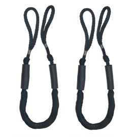 Bungee Dock Line Corde D'amarrage 3,5 Pieds Noir Lot De 2