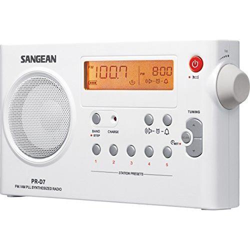 Sangean Pr-D7 Portable Numérique Blanc Radio Portable - Radios Portables (Portable, Numérique, 87,5 - 108 Mhz, 520 - 1710 Khz, 1,6 W, Lcd)