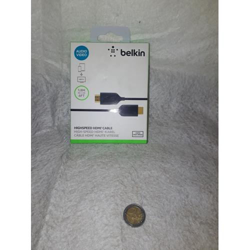 Belkin HDMI hightspeed Vidéo HD 4K Câble Audio Adaptateur 1.8 m