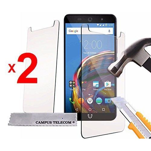 2 Films Vitre Verre Trempé De Protection Écran 100% Transparent Nokia 6.1 (5,5 Pouces) By Giscom