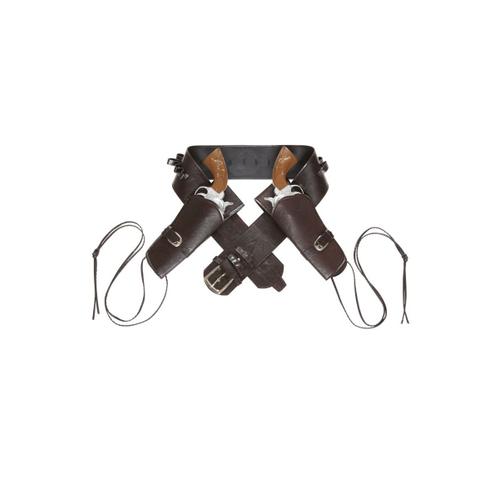 Double Holster Et Ceinture Marrons