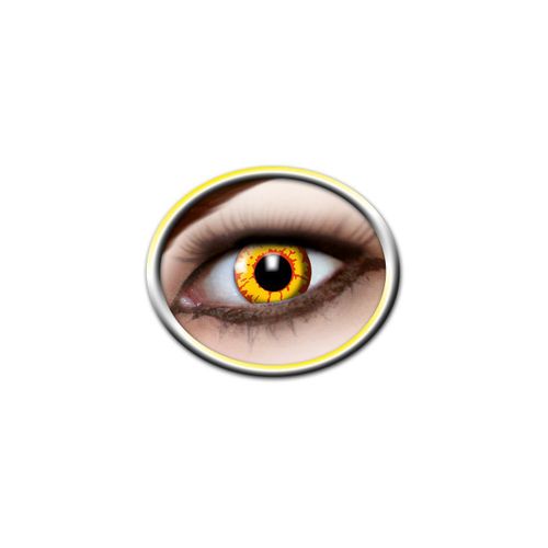 Lentilles Fantaisie Jaune Et Rouge Adulte Taille Unique