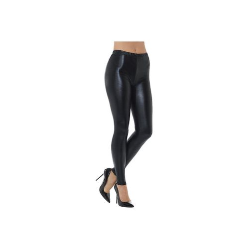 Leggings Métallisé Noir Pour Femme (Taille L)