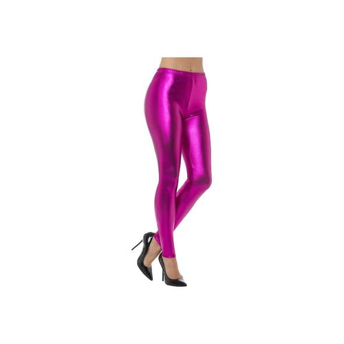 Leggings Métallisé Rose Pour Femme (Taille L)