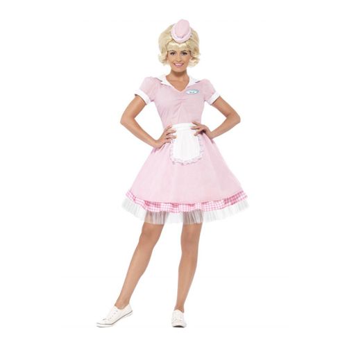 Déguisement Serveuse Rose Années 50 Femme - 76370 - Large - Port 0¿