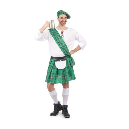 Deguisement Ecossais Vert Homme - Vert - L