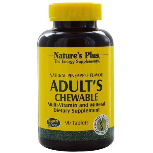 Adult's Chewable Multi-Vitamin And Mineral - Natural Pineapple Flavor (90 Tablets) - Nature's Plus 