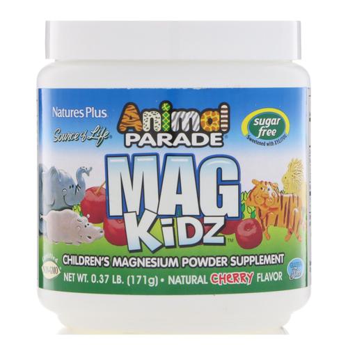 Animal Parade - Mag Kidz - Children's Magnesium - Natural Cherry Flavor (171 Grams) - Nature's Plus 
