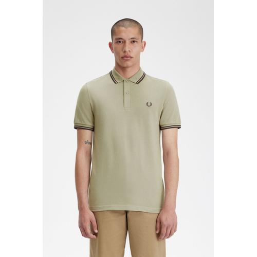 Polo Fred Perry M3600 Greige U84 Beige Gris Taille Xs