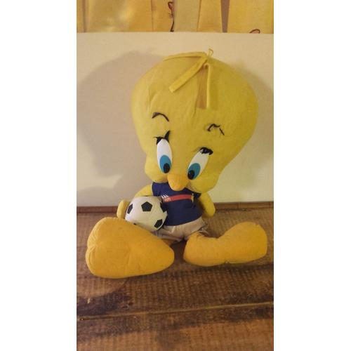 Peluche Geante "Titi" (De Titi Et Grosminet) Titi Footballeur En Maillot Bleu De L Equipe De France