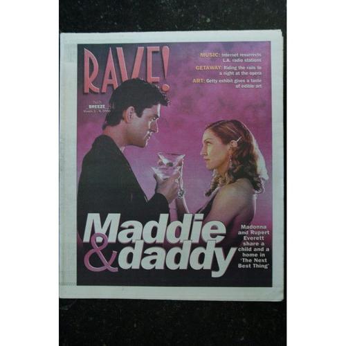 Rave ! Daily Breeze March 3 - 9 2000 Cover Madonna & Daddy Rupert Everett