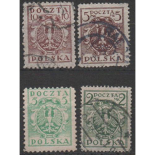 Pologne:Lot De 4 Timbres De La Même Série;