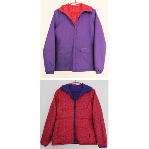 Parka Imperméable À Capuche. Veste. Manteau. Résersible. Violet. Rose Quechua . Taille 14 Ans