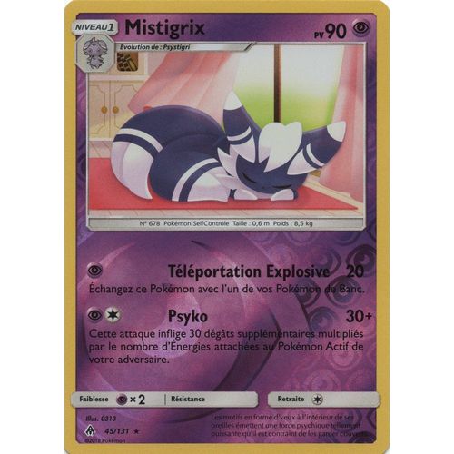 Carte Francaise Mistigrix Reverse 45/131 Lumière Interdite Pokemon