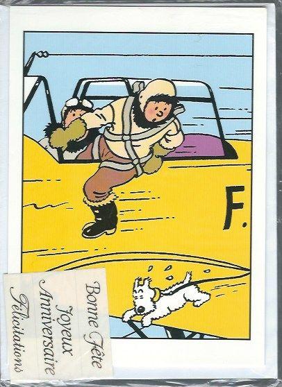 Carte De Voeux Tintin Herge Milou Carte Postale Rakuten