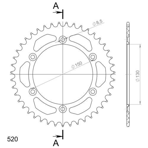 Aluminium Supersprox Couronne Bleu51d
