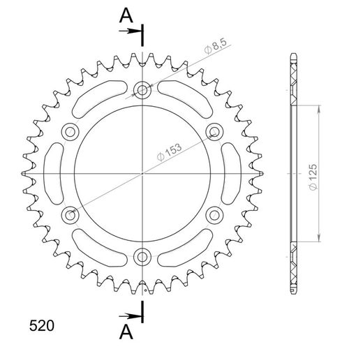 Couronne En Aluminium Supersprox Rouge 52d