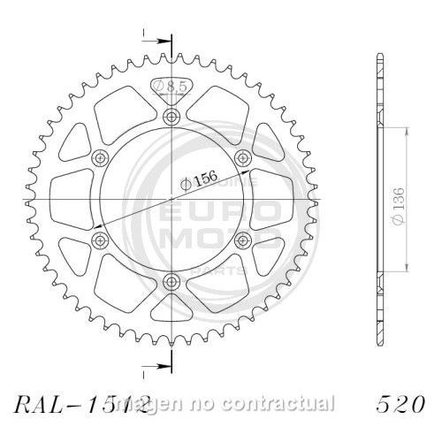 Couronne Supersprox Rouge 51 Aluminium D