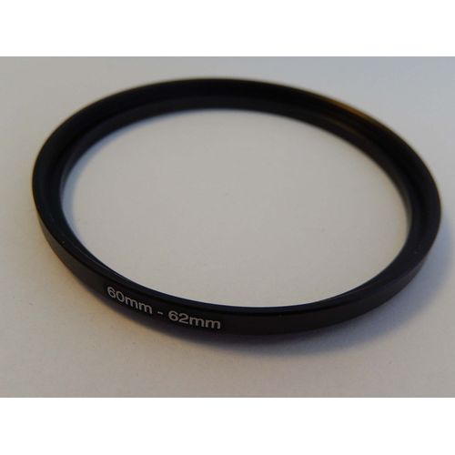 vhbw Bague d'adaptation de filtre Step-Up de 60 mm vers 62 mm pour objectif d'appareil photo - Adaptateur, métal, noir