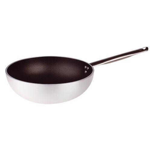 Pentole Agnelli Alsa2111wps28ligne Aluminium 5mm Platinum Wok Avec Fonds Plan, 28cm