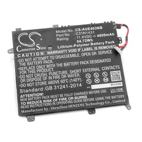 vhbw batterie compatible avec Asus EeeBook E403SA-WX0003H, E403SA-WX0004T, E403SA-WX0017T laptop (4800mAh, 11,4V, Li-Polymère)