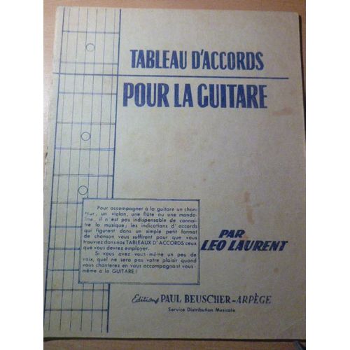 Tableau D'accords Pour La Guitare Léo Laurent