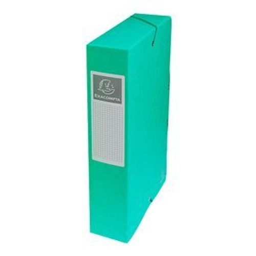 "Lot De 8 Boites De Classement Avec Dos De 60 Mm En Carte Lustré 600 G 24x32 Cm Vert"