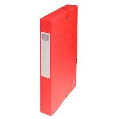 "Lot De 8 Boites De Classement Avec Dos De 40 Mm En Carte Lustré 600 G 24x32 Cm Rouge"